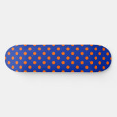 Oranges Auf Blau-Punkte-Musterdesign  Skateboard (Horizontal)