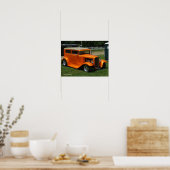 Oranges Auto Poster (Küche)