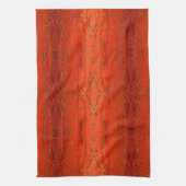 Oranges Aztec-Muster2.0 Geschirrtuch (Vertikal)