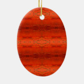 Oranges Aztekenmuster Keramikornament (Hinten)