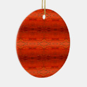 Oranges Aztekenmuster Keramikornament (Rechts)