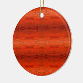 Oranges Aztekenmuster Keramikornament (Links)