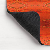 Oranges Aztekenmuster Mousepad (Ecke)