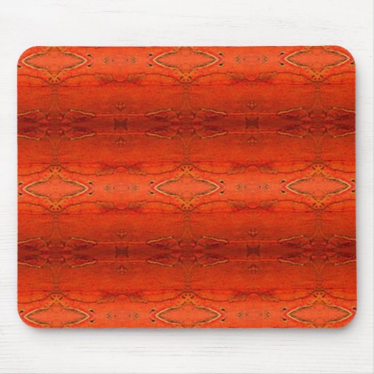Oranges Aztekenmuster Mousepad (Vorne)