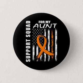Oranges Band Aunt Leukämie-Bewusstsein USA-Flagge Button