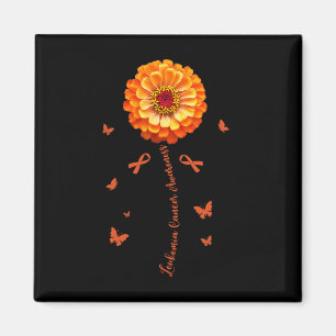 Oranges Band-Blume Leukämie-Bewusstsein Blut Krebs Magnet