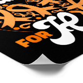 Oranges Band für Hoffnung Blutkrebsbewusstsein  Poster (Ecke)