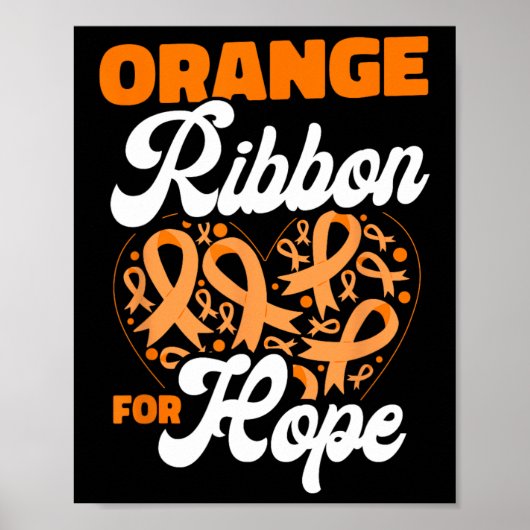 Oranges Band für Hoffnung Blutkrebsbewusstsein  Poster (Vorne)
