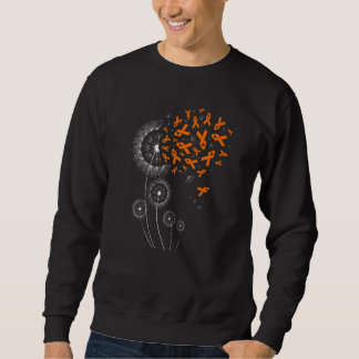 Oranges Band & Löwenzahn Leukämie-Bewusstseinsmona Sweatshirt