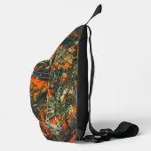 Oranges Blatt-Tarnung Crossbody Bag (Rechts)