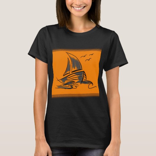 oranges Boot T-Shirt (Vorderseite)