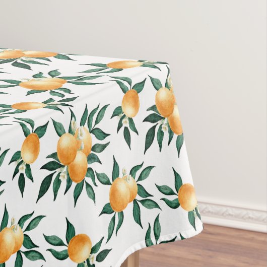 Oranges botanisches Muster Tischdecke (Beispiel)