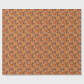 Oranges & Braunes abstraktes Gemälde Geschenkpapier (Flach)