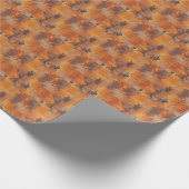 Oranges & Braunes abstraktes Gemälde Geschenkpapier (Ecke)
