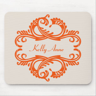 Oranges Chic Damast-Mauspad Mousepad
