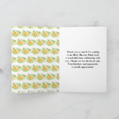 Oranges Citrus Baby Shower Dankeskarte (Innenseite)