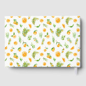 Oranges Citrus Baby Shower Gästebuch (Rückseite)