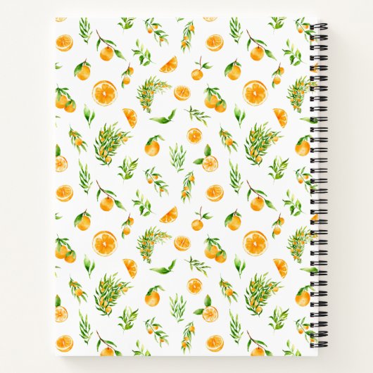 Oranges Citrus Baby Shower Guest Book Notizblock (Rückseite)