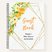 Oranges Citrus Baby Shower Guest Book Notizblock (Vorderseite)