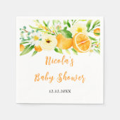 Oranges Citrus Baby Shower Serviette (Vorderseite)