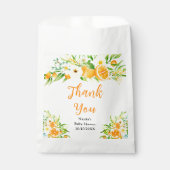 Oranges Citrus Baby Shower Thank You Geschenktütchen (Vorderseite)