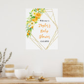 Oranges Citrus Baby Shower Welcome Sign Poster (Küche)