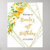 Oranges Citrus Birthday Welcome Poster (Vorne)