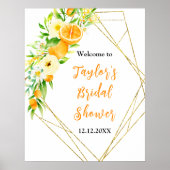 Oranges Citrus Bridal Shower Welcome Sign Poster (Vorne)