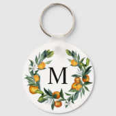 Oranges citrus monogrammed keychain schlüsselanhänger (Vorderseite)