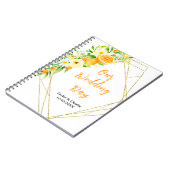 Oranges Citrus Wedding Planner Notizblock (Linke Seite)