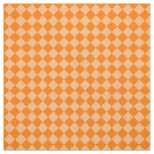 Oranges Diamantmuster mit Karomuster Stoff (Muster)