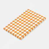 Oranges Diamantmuster mit Schachbrettmuster Post-it Klebezettel (angewinkelt)