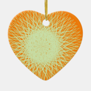 oranges elektrisches Licht Keramik Ornament