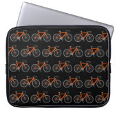 Oranges Fahrrad auf Schwarz Laptopschutzhülle (Vorderseite)