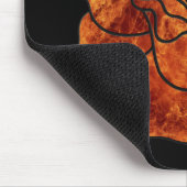 Oranges Feuerrosen-Mauspad Mousepad (Ecke)