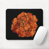 Oranges Feuerrosen-Mauspad Mousepad (Mit Mouse)