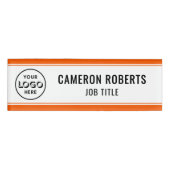 Oranges Firmenlogo Mitarbeiter Namenschild (Vorderseite)