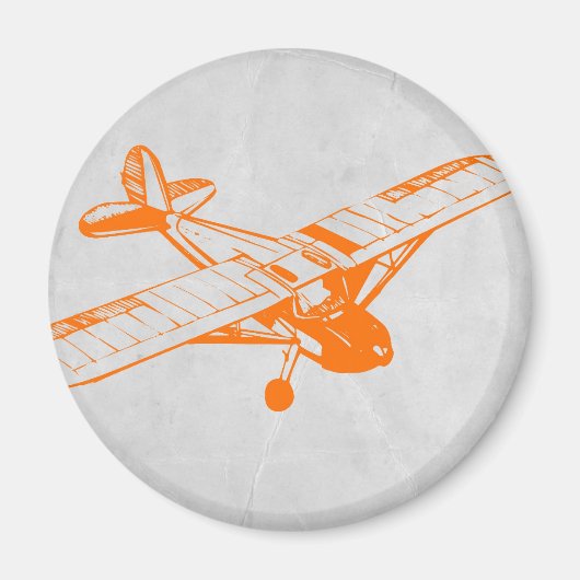 Oranges Flugzeug Magnet (Vorne)