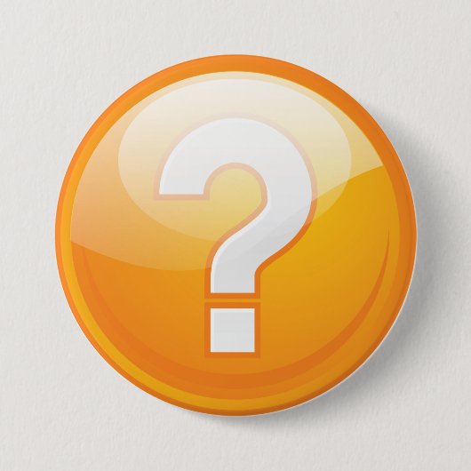 Oranges Fragezeichen Fett Modernes Symbol Button (Vorderseite)