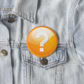 Oranges Fragezeichen Fett Modernes Symbol Button (Beispiel)