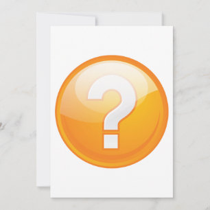 Oranges Fragezeichen Fett Modernes Symbol Einladung