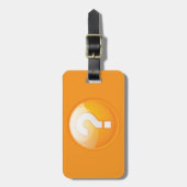Oranges Fragezeichen Fett Modernes Symbol Gepäckanhänger (Vorderseite vertikal)