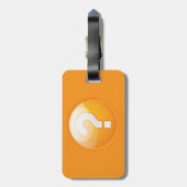 Oranges Fragezeichen Fett Modernes Symbol Gepäckanhänger (Rückseite vertikal)