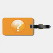 Oranges Fragezeichen Fett Modernes Symbol Gepäckanhänger (Rückseite horizontal)