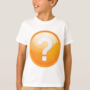 Oranges Fragezeichen Fett Modernes Symbol T-Shirt