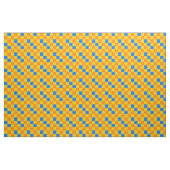 Oranges Gelbes Blaues Karomuster-Design Stoff (Yard (91,4 cm))