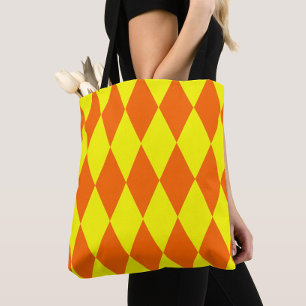 Oranges Gelbes Harlekin-Karuomuster Tasche