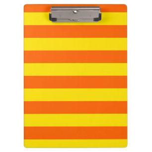 Oranges Gelbes Streifen Design  Klemmbrett