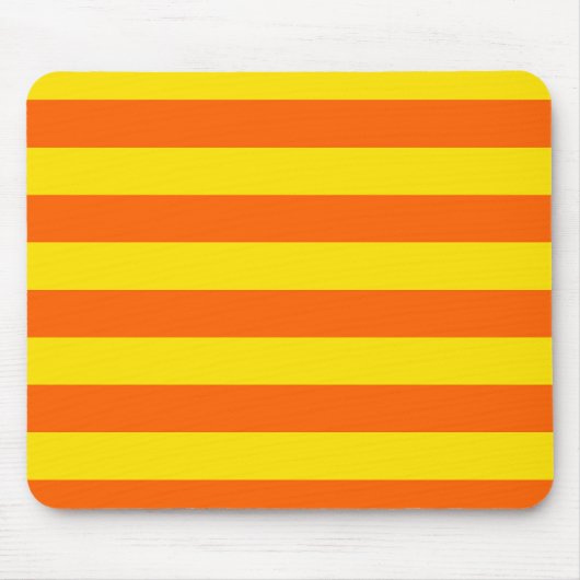 Oranges Gelbes Streifendesign Mousepad (Vorne)