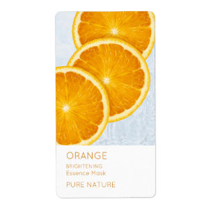 Oranges Gesichtsmaske Etikett